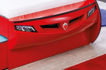 CARBED Кровать-машина Coupe с выдвижной кроватью Red 20.03.1306.00 в Яровом - yarovoe.mebel54.com | фото