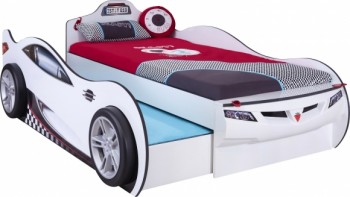 CARBED Кровать-машина Coupe с выдвижной кроватью White 20.03.1310.00 в Яровом - yarovoe.mebel54.com | фото