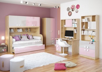 Детская комната Грэйси (Розовый/Серый/корпус Клен) в Яровом - yarovoe.mebel54.com | фото