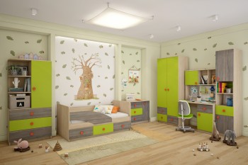 Детская комната Пуговка в Яровом - yarovoe.mebel54.com | фото