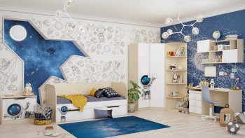 Детская комната Санни (Белый/корпус Клен) в Яровом - yarovoe.mebel54.com | фото