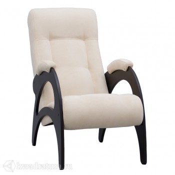 Кресло для отдыха Неаполь Модель 9 без лозы (Венге-эмаль/Ткань Ваниль Verona Vanilla) в Яровом - yarovoe.mebel54.com | фото