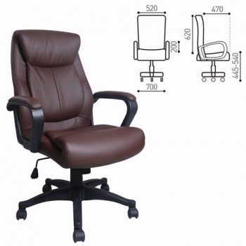 Кресло офисное BRABIX Enter EX-511 (коричневый) в Яровом - yarovoe.mebel54.com | фото