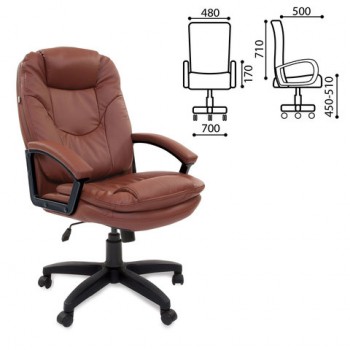 Кресло офисное BRABIX Trend EX-568 (коричневый) в Яровом - yarovoe.mebel54.com | фото