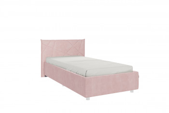 Кровать 0.9 Бест с основанием (Нежно-розовый велюр) в Яровом - yarovoe.mebel54.com | фото