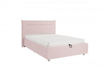 Кровать 1,2 Альба (Нежно-розовый велюр/под-мех) в Яровом - yarovoe.mebel54.com | фото