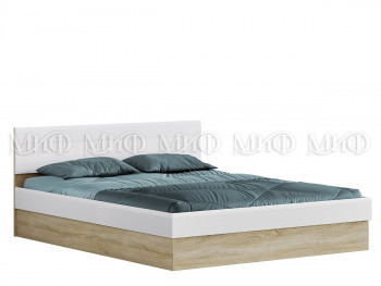 Кровать 1,4 спальня Фортуна (Дуб сонома/белый глянец) в Яровом - yarovoe.mebel54.com | фото