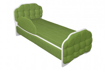 Кровать 160 Атлет 76 Зелёный (мягкий бортик) в Яровом - yarovoe.mebel54.com | фото