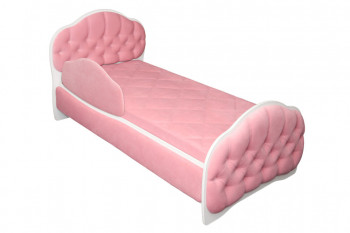 Кровать 160 Гармония 36 Светло-розовый (мягкий бортик) в Яровом - yarovoe.mebel54.com | фото