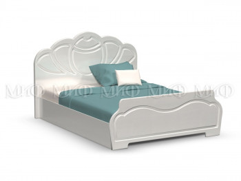 Кровать 1,6м Гармония (Белый/Белый глянец) в Яровом - yarovoe.mebel54.com | фото
