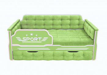 Кровать 170 серии Спорт 1 ящик 81 Фисташка (мягкие боковые накладки) в Яровом - yarovoe.mebel54.com | фото