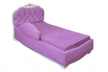 Кровать 190 Гармония Lux 67 Светло-фиолетовый (мягкий бортик) в Яровом - yarovoe.mebel54.com | фото