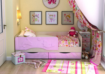 Кровать Алиса КР-812 1,6 Белфорд/Розовый металлик в Яровом - yarovoe.mebel54.com | фото