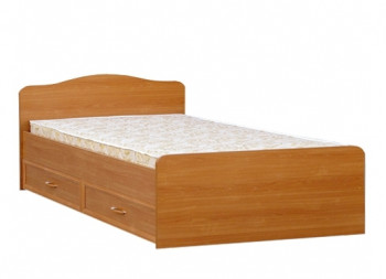 Кровать двойная с ящиками 1400-1 без матраса (круглые спинки) Вишня Оксфорд в Яровом - yarovoe.mebel54.com | фото