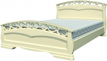 Кровать Грация-1 из массива сосны 1400*2000 Слоновая кость в Яровом - yarovoe.mebel54.com | фото