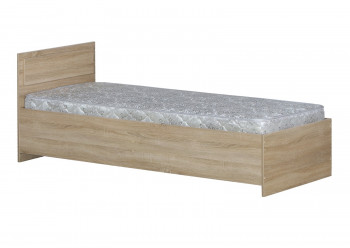 Кровать одинарная 800-2 без матраса (прямые спинки) Дуб Сонома в Яровом - yarovoe.mebel54.com | фото