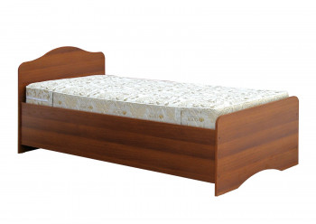 Кровать одинарная 900-1 без матраса (круглые спинки) Орех Таволато в Яровом - yarovoe.mebel54.com | фото