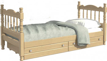 Кровать одинарная Аленка из массива сосны 800*1890 Сосна в Яровом - yarovoe.mebel54.com | фото