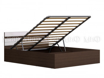 Кровать с подъемным механизмом Нэнси 1,6м (Венге/Белый глянец) в Яровом - yarovoe.mebel54.com | фото
