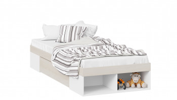 Кровать «Сканди» с ящиком Дуб Гарден/Белый в Яровом - yarovoe.mebel54.com | фото