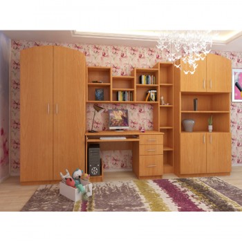 Детская Мишутка Комплект мебели (Вишня оксфорд) в Яровом - yarovoe.mebel54.com | фото