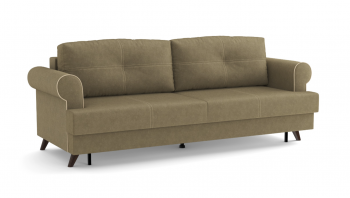 Оливер / диван - кровать 3-х местн. (еврокнижка) (велюр велутто коричневый 23 в Яровом - yarovoe.mebel54.com | фото