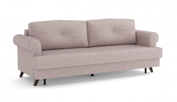 Оливер / диван - кровать 3-х местн. (еврокнижка) (велюр велутто пастельно-розовый 11 / велюр велутто в Яровом - yarovoe.mebel54.com | фото