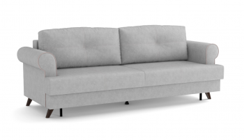 Оливер / диван - кровать 3-х местн. (еврокнижка) (велюр велутто серебряный 52 в Яровом - yarovoe.mebel54.com | фото