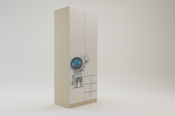 Шкаф 2-х створчатый с ящиками Санни (Белый/корпус Клен) в Яровом - yarovoe.mebel54.com | фото