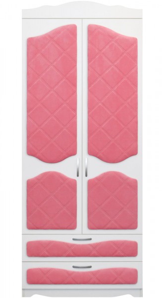 Шкаф 2-х створчатый с ящиками серии Иллюзия 89 Розовый в Яровом - yarovoe.mebel54.com | фото