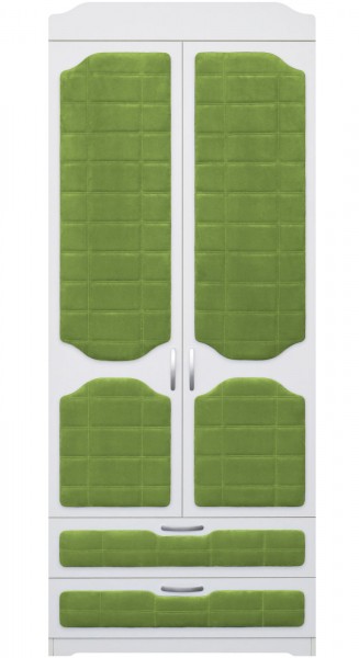Шкаф 2-х створчатый с ящиками серии Спорт 76 Зелёный в Яровом - yarovoe.mebel54.com | фото