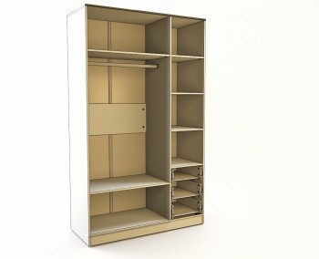 Шкаф 3-х створчатый с ящиками Эппл (Зеленый/Белый/корпус Клен) в Яровом - yarovoe.mebel54.com | фото