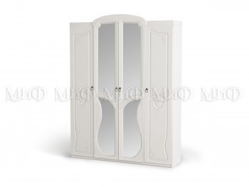 Шкаф 4-створчатый Мария (Белый глянец) в Яровом - yarovoe.mebel54.com | фото