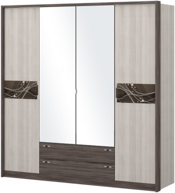 Шкаф четырехстворчатый с зеркалом Шк69.1 Николь в Яровом - yarovoe.mebel54.com | фото