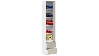 Шкаф для белья комбинированный «Сканди» Дуб Гарден/Белый/Глиняный серый в Яровом - yarovoe.mebel54.com | фото