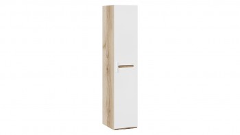 Шкаф для белья с 1-ой дверью «Фьюжн» Дуб Делано/Белый глянец в Яровом - yarovoe.mebel54.com | фото