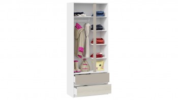 Шкаф для одежды комбинированный «Сканди» Дуб Гарден/Белый/Глиняный серый в Яровом - yarovoe.mebel54.com | фото