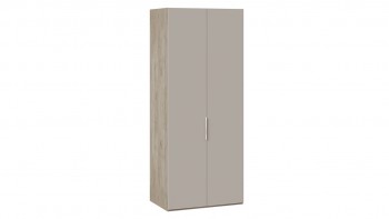 Шкаф для одежды с 2 глухими дверями «Эмбер» Баттл Рок/Серый глянец в Яровом - yarovoe.mebel54.com | фото