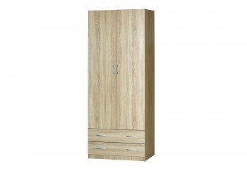 Шкаф для платья и белья 2-х дверный без зеркала Дуб Сонома в Яровом - yarovoe.mebel54.com | фото