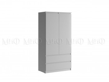 Шкаф двухстворчатый Челси комбинированный (Белый/Белый глянец) в Яровом - yarovoe.mebel54.com | фото