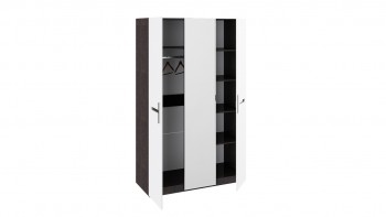 Шкаф комбинированный с 3-мя дверями «Фьюжн» Белый глянец/Венге Линум в Яровом - yarovoe.mebel54.com | фото