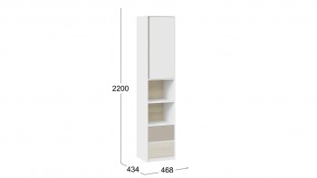 Шкаф комбинированный «Сканди» Дуб Гарден/Белый/Глиняный серый в Яровом - yarovoe.mebel54.com | фото