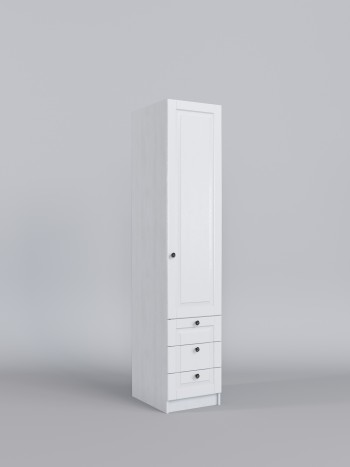 Шкаф угловой (секция с ящиками) Классика (Белый/корпус Выбеленное дерево) в Яровом - yarovoe.mebel54.com | фото