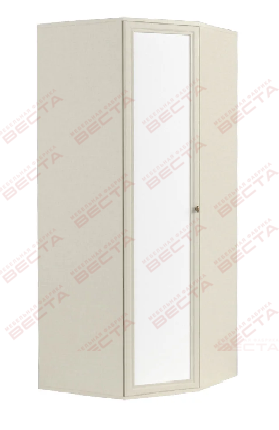 Шкаф угловой МДФ 930 с зеркалом Белый в Яровом - yarovoe.mebel54.com | фото