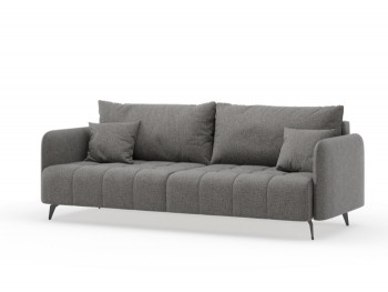 Валериан диван трёхместный прямой Стальной, ткань RICO FLEX 9292 в Яровом - yarovoe.mebel54.com | фото